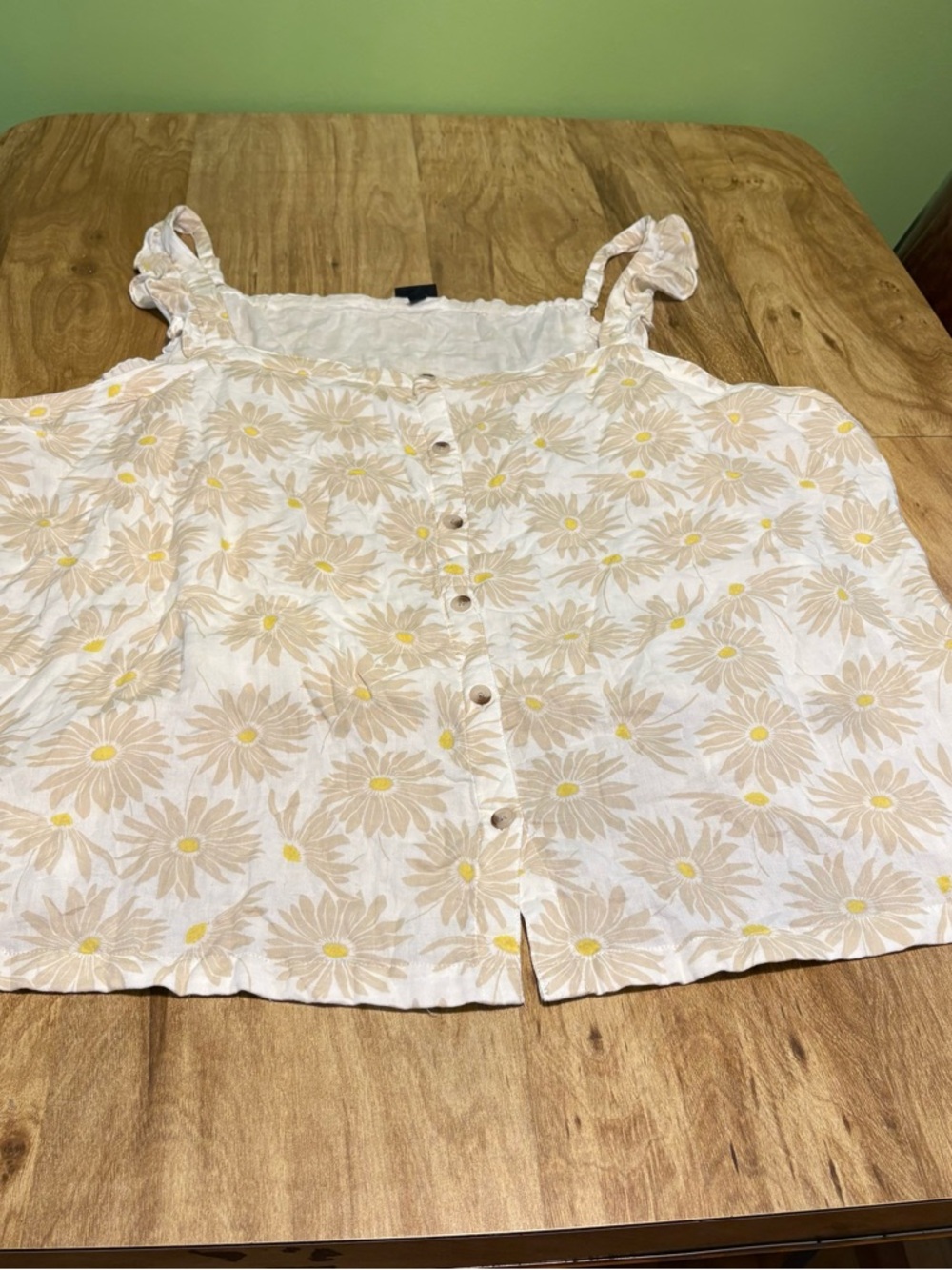 Torrid White Beige Floral Button Up Sleeveless Tank Top Womens Plus Size 6